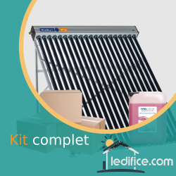 Pack complet avec 1 collecteur 30 tubes EtaSunPro VRK30 , soit 4,57 m²