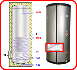 Ballon sanitaire simple registre HBS en acier inoxydable